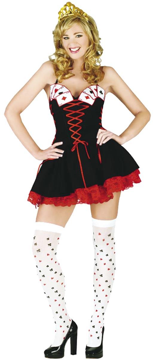 Queen of Cards Costume for Ladies by Classified GW2361 available here at Karnival Costumes online party shop