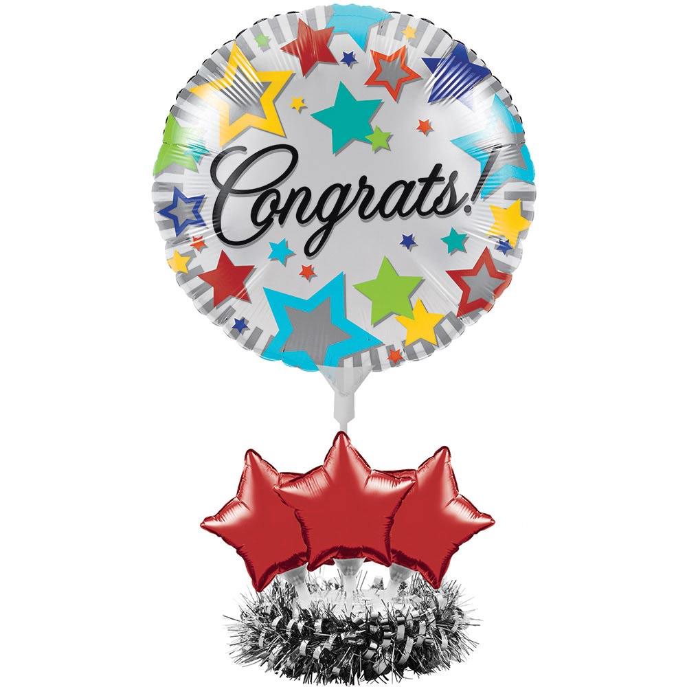 Congrats Centrepiece DIY Balloon Kit by Creative Party 268808 available here at in the UK at Karnival Costumes online party shop