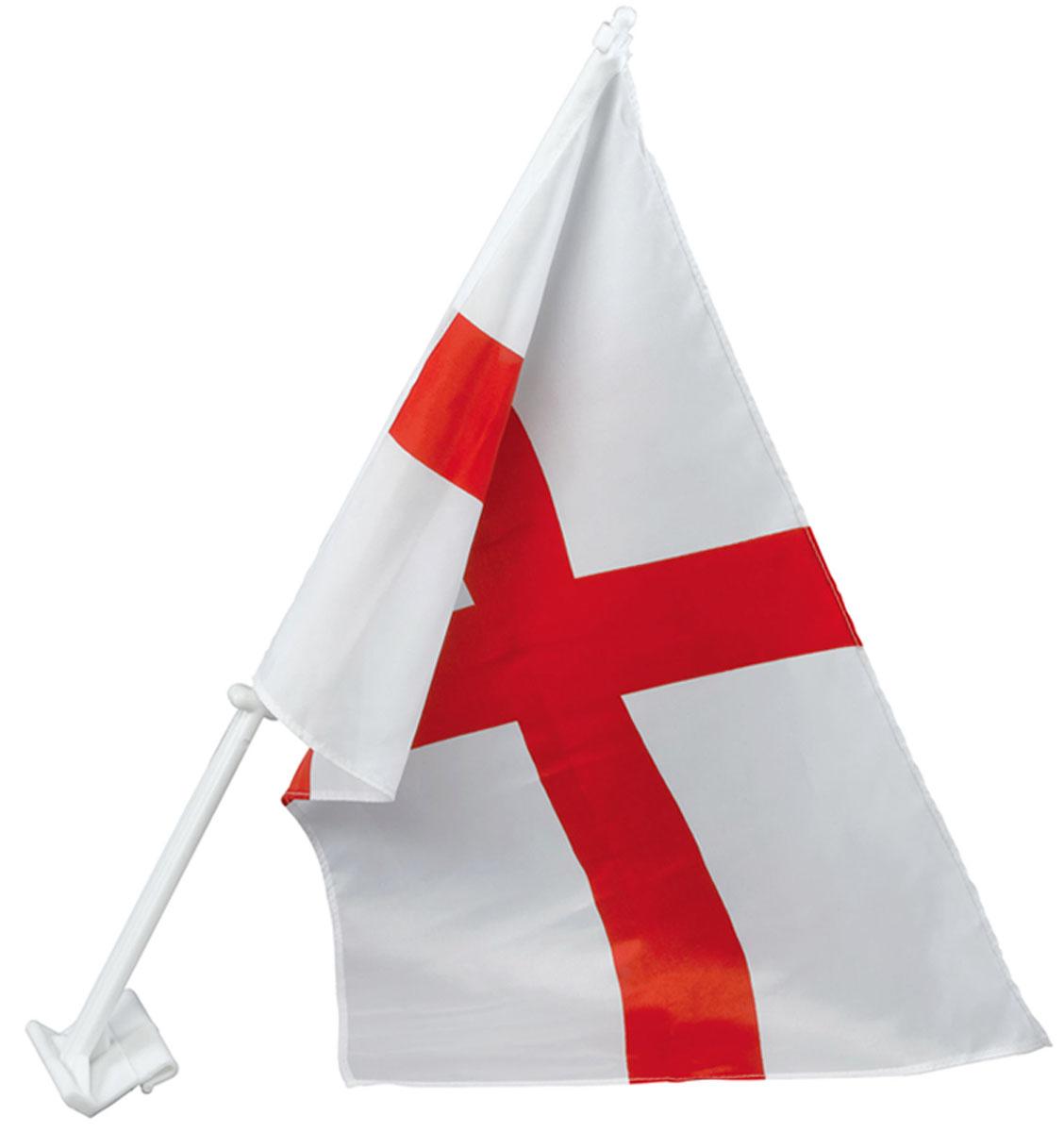 Pair of Flag of St George Car Flags 30x45cm by Bristol Novelty PG078 available here at Karnival Costumes online party shop