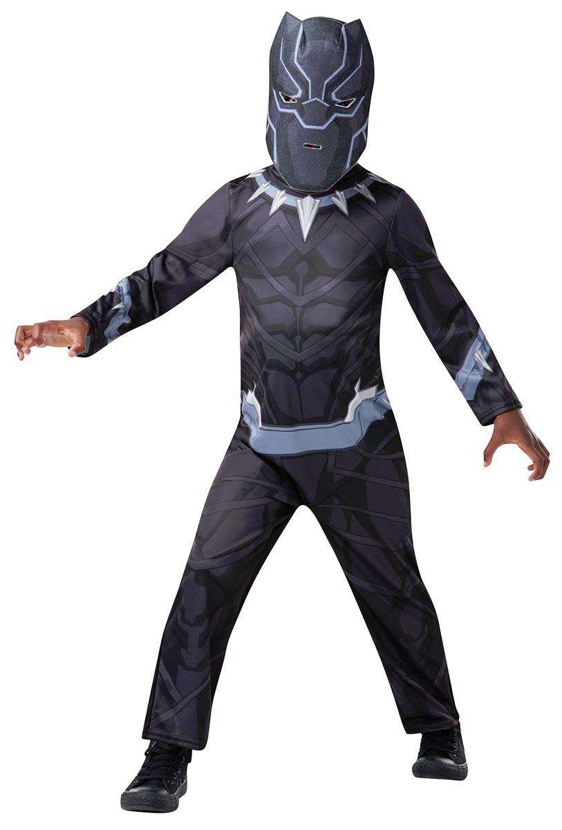 Avengers Black Panther Fancy Dress Costume for Boys by Rubies 640907 acvailable here at Karnival Costumes online party shop