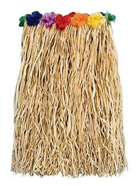 Children's Grass Skirt with Flowers 50.8cm x 55.8cm by Amscan 340493 available here at Karnival Costumes online party shop