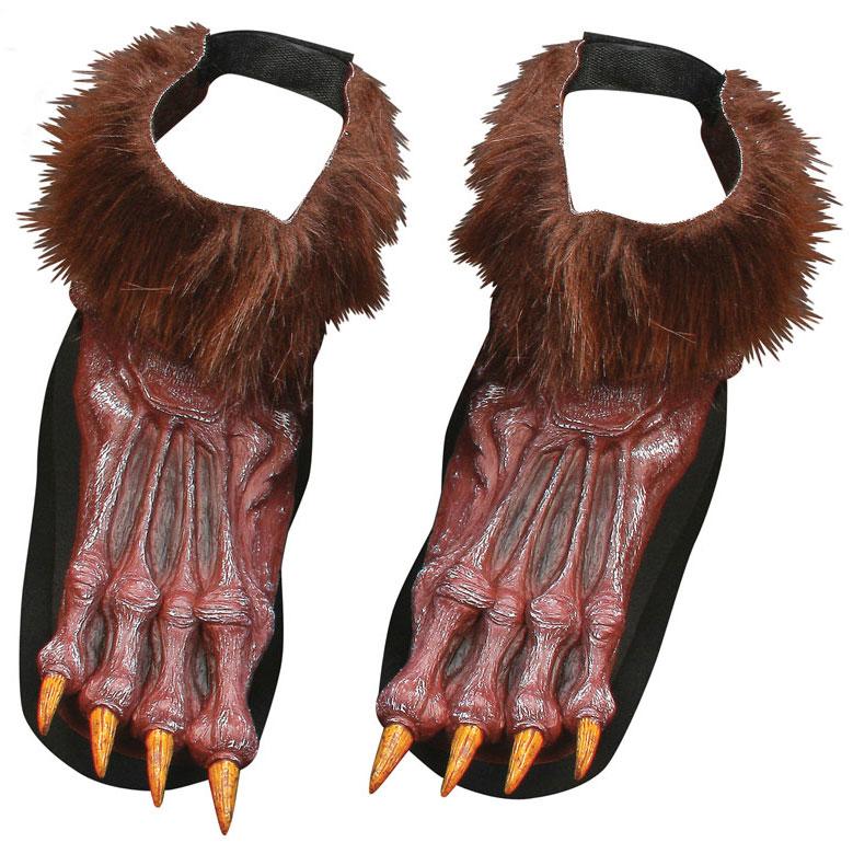 Werewolf Brown Shoe Covers Halloween Costume Accessories by Fun World 90569B available here at Karnival Costumes online party shop