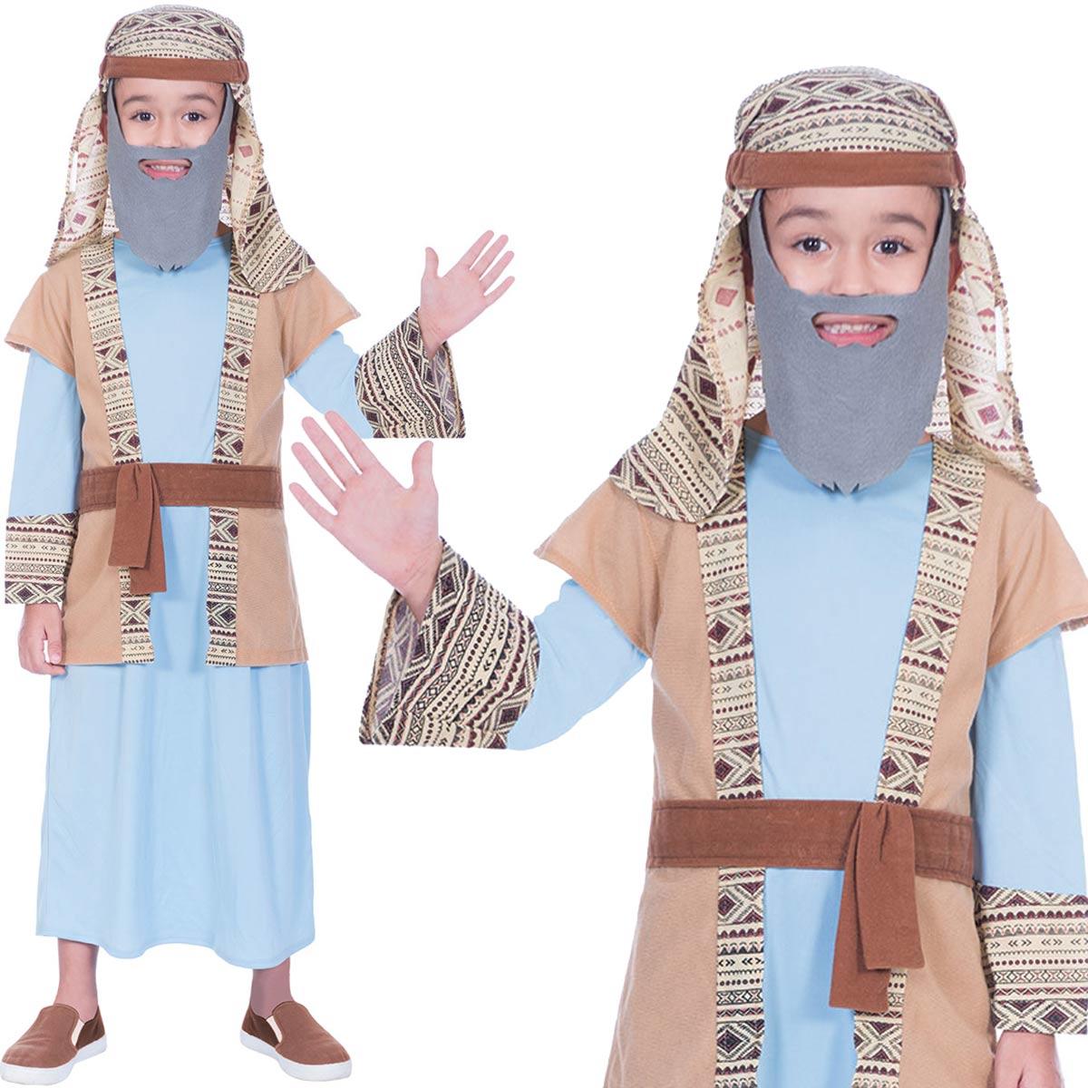 Kid's Nativity Shepherd fancy dress by Amscan 9904064 / 9904076 in sizes small and medium available here at Karnival Costumes online Christmas party shop