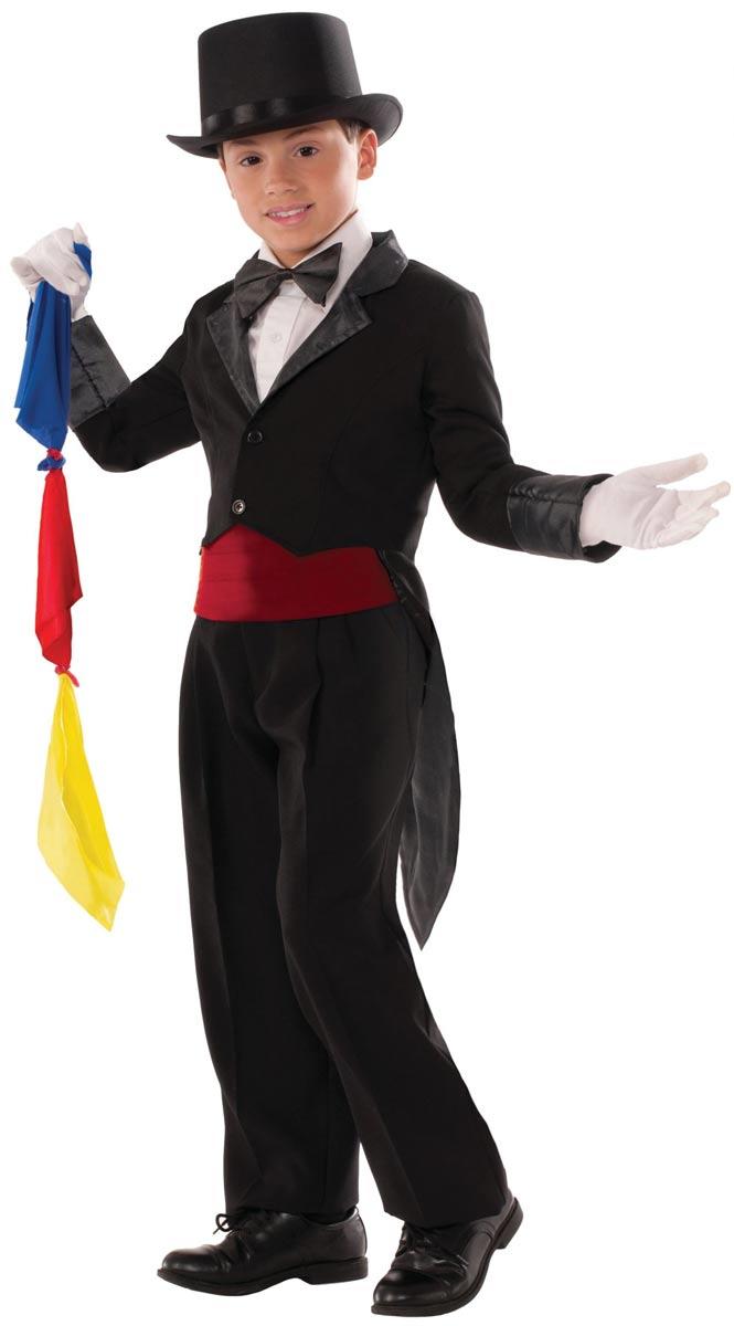 Magicians Tailcoat Fancy Dress Costume for Boys by Bristol Novelties 76468 available here at Karnival Costumes online party shop