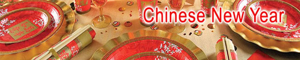 A collection of Chinese New Year Party Tableware at Karnival Costumes