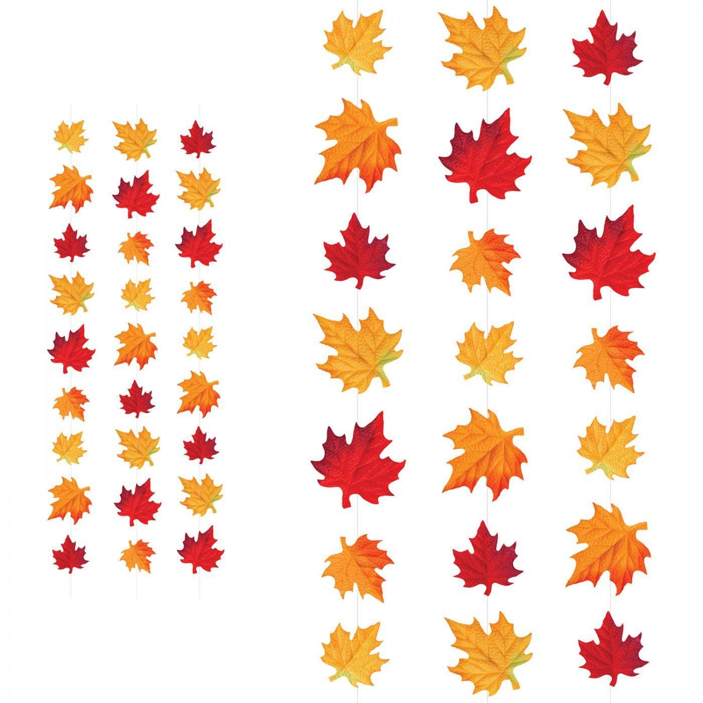 Deluxe Autumn Leaves Stringer decorations pack 3pcs 10ft long by Beistle 90016 available here at Karnival Costumes online party shop