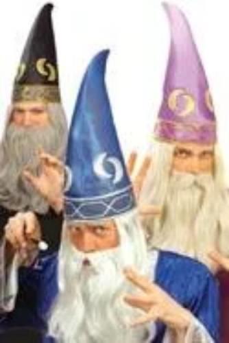Wizard's Hat with Beard and Wig by Widmann 1681W available here at Karnival Costumes online party shop