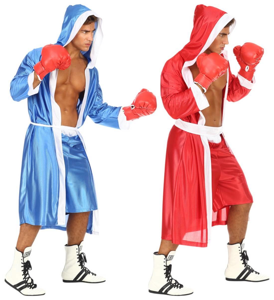 Men's Boxing costume in red or blue by Widmann 35271 / 35272 available here at Karnival Costumes online party shop