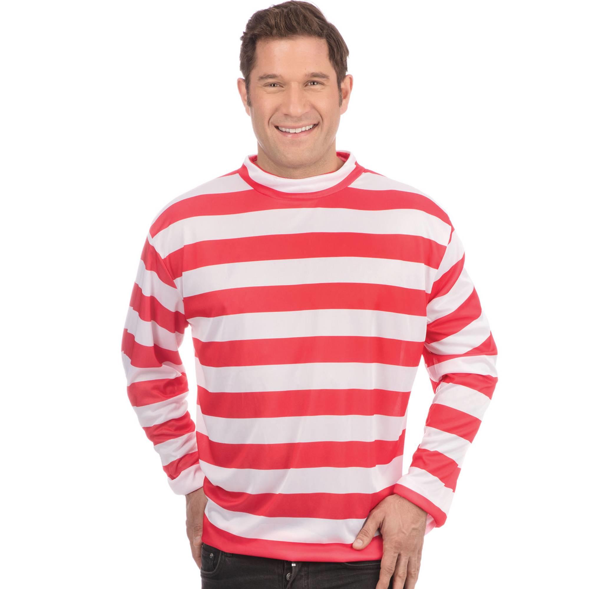 Red and White Striped Costume Top for Men by Bristol Novelties AC175 available here a\ Karnival Costumes online party shop