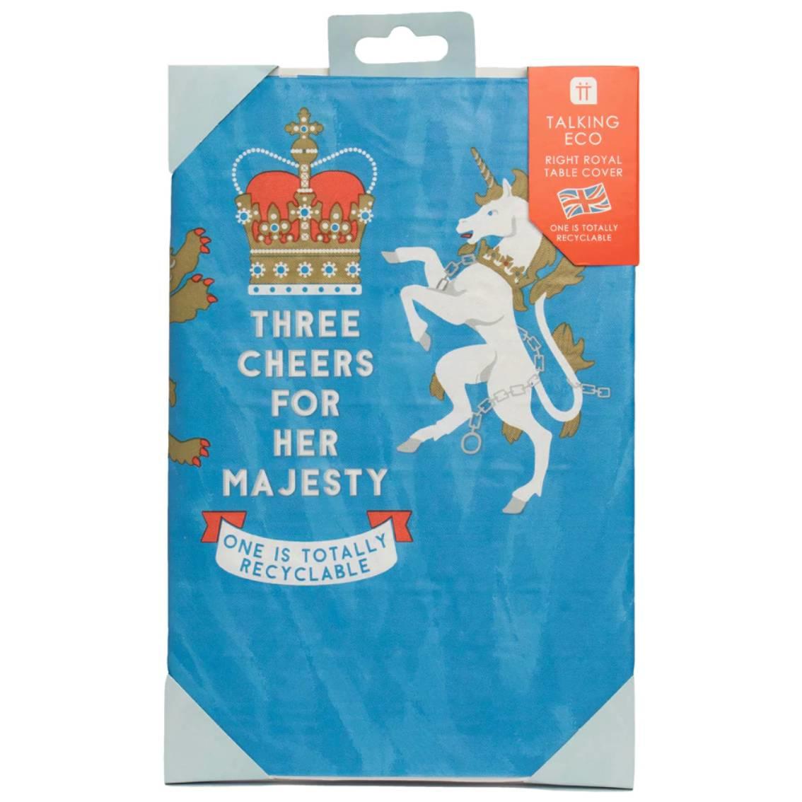 Right Royal Spectacle Tablecover by Talking Tables ROYAL-TCOVER available here at Karnival Costumes online party shop