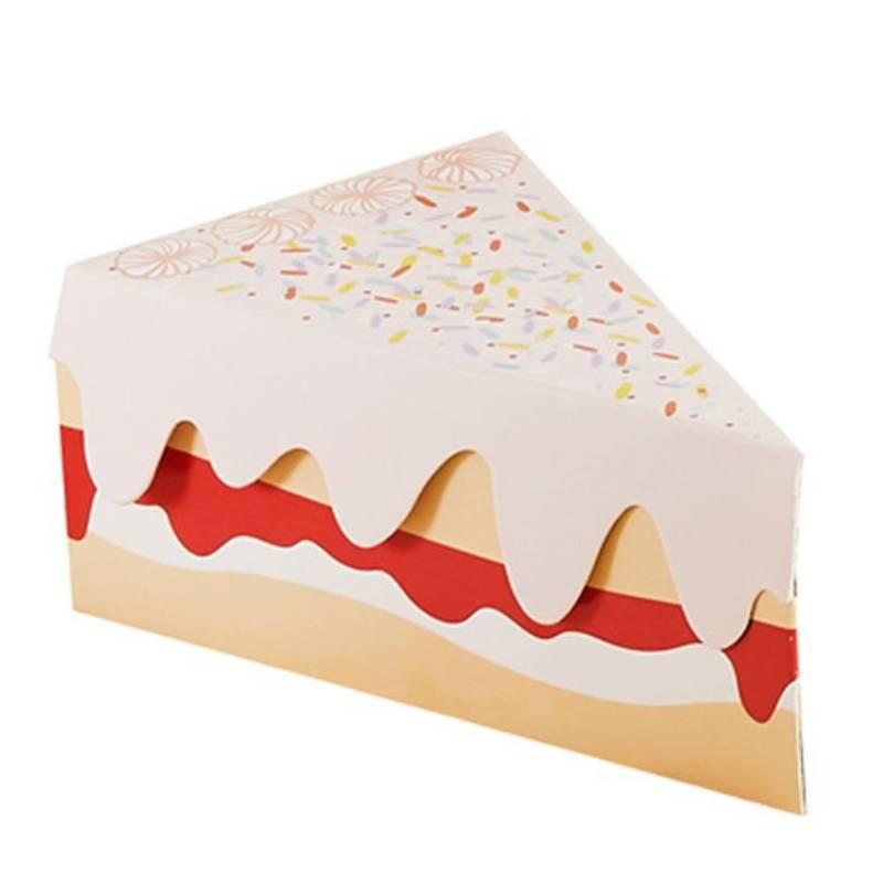 Pk 10 Slice of Cake Cake Boxes by Club Green P104 available here at Karnival Costumes online party shop