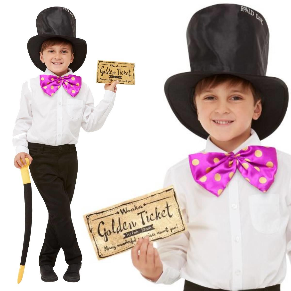 Willy Wonka Fancy Dress Costume Kit for Kids by Smiffys 50278 available here at Karnival Costumes online party shop