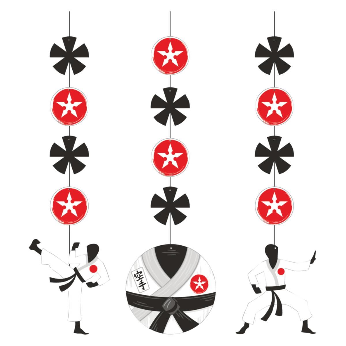 Karate Party Hanging Cutouts pk3 by Creative Converting 346372 available here at Karnival Costumes online party shop