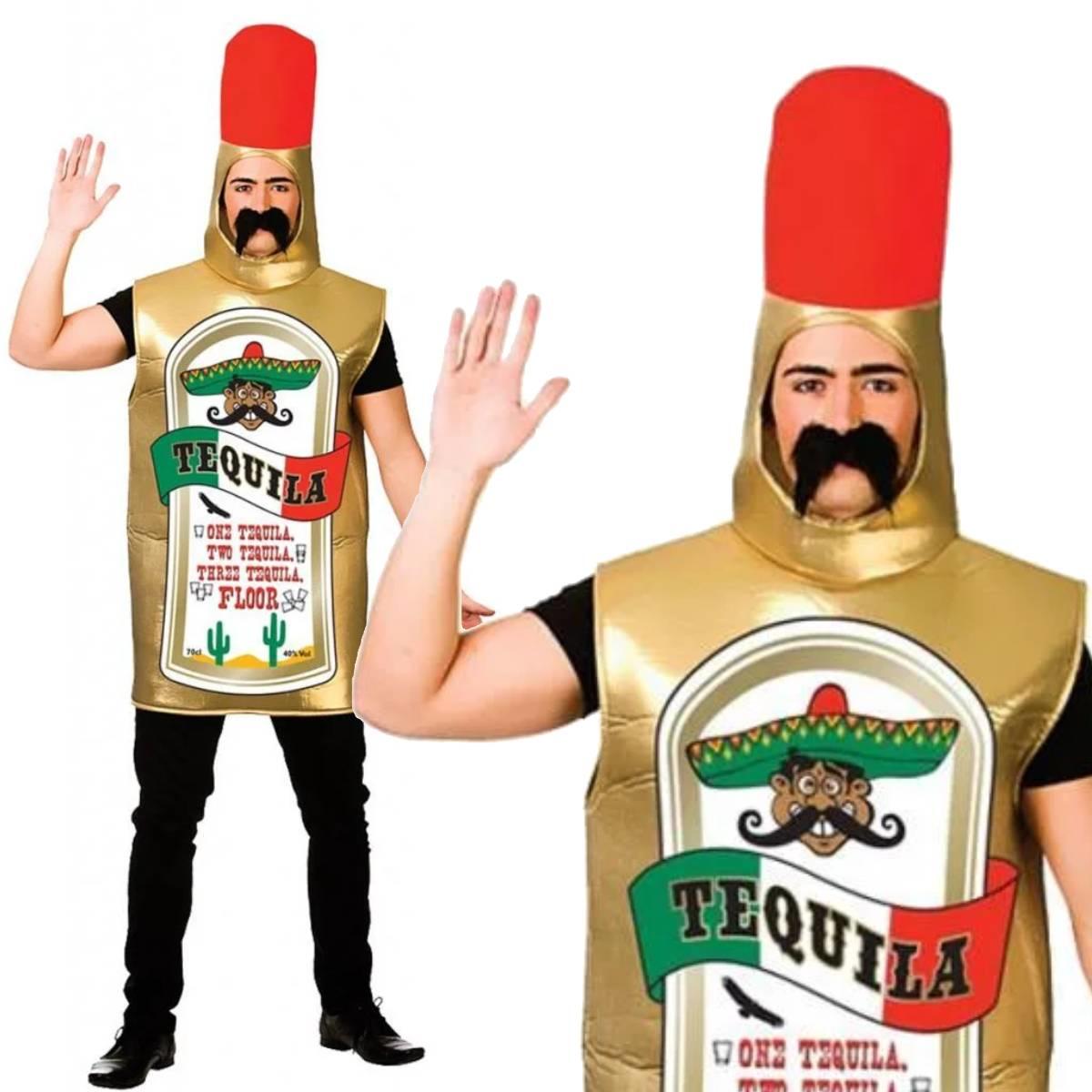 Funny adult Mexican Tequila Bottle funny costume by Wicked FN-8628 available here at Karnival Costumes online party shop