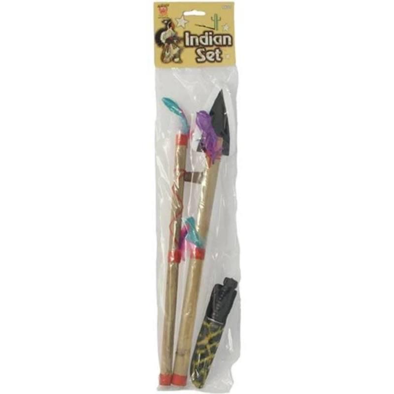 Indian Weapon 3pc Set by Smiffys 94001 from the Wild West Costume Accessories here at Karnival Costumes online party shop