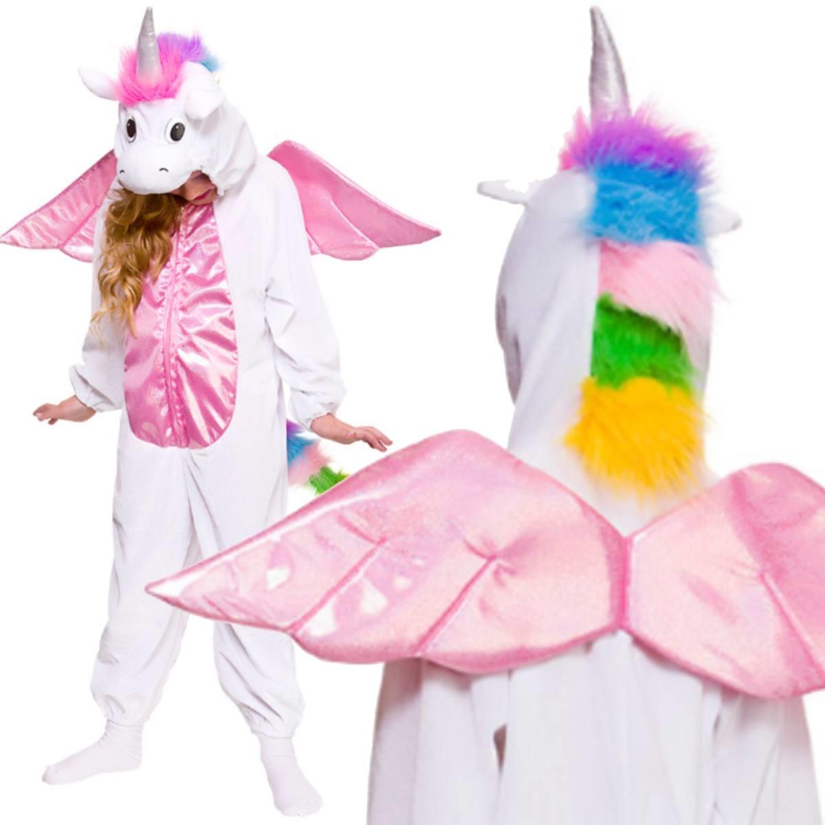 Rainbow unicorn fancy dress best sale