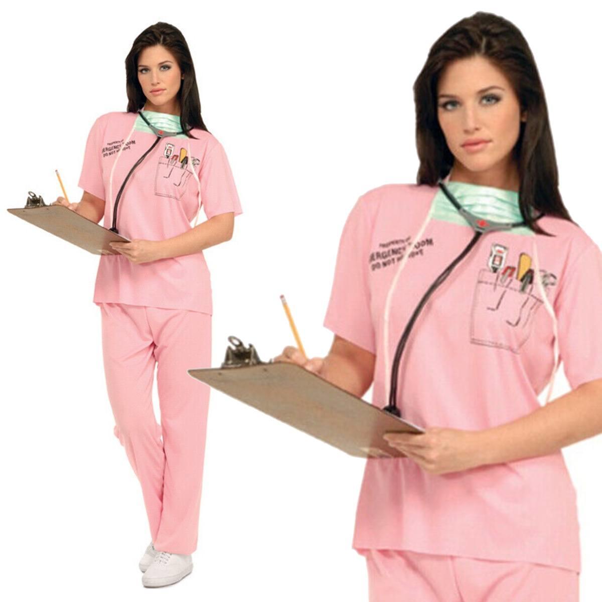 Lady's Pink ER Nurse Fancy Dress Costume by Rubies 888378 available here at Karnival Costumes online party shop