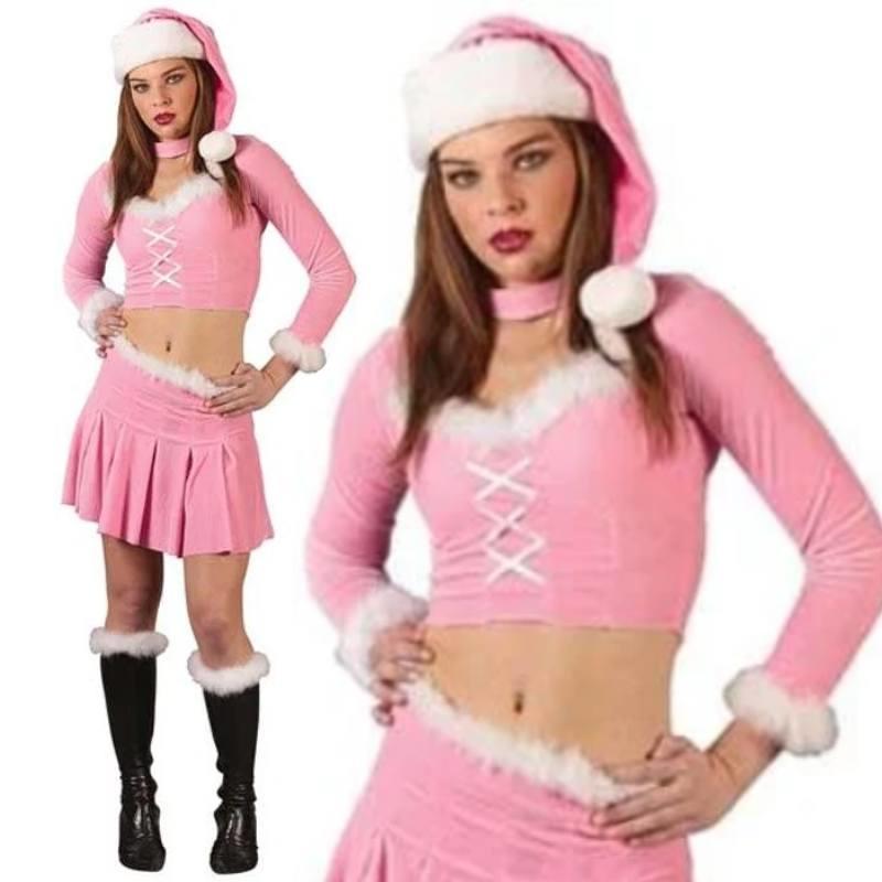 Adult's Christmas Hot Pink Miss Santa Costume by Fun World 7515 available here at Karnival Costumes online Christmas party shop