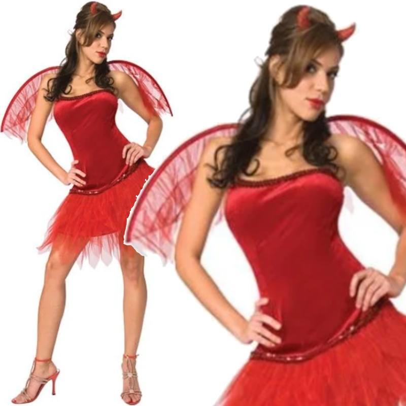 Lady's Halloween Devil Costume by Palmers 3176B available here at Karnival Costumes online Halloween party shop