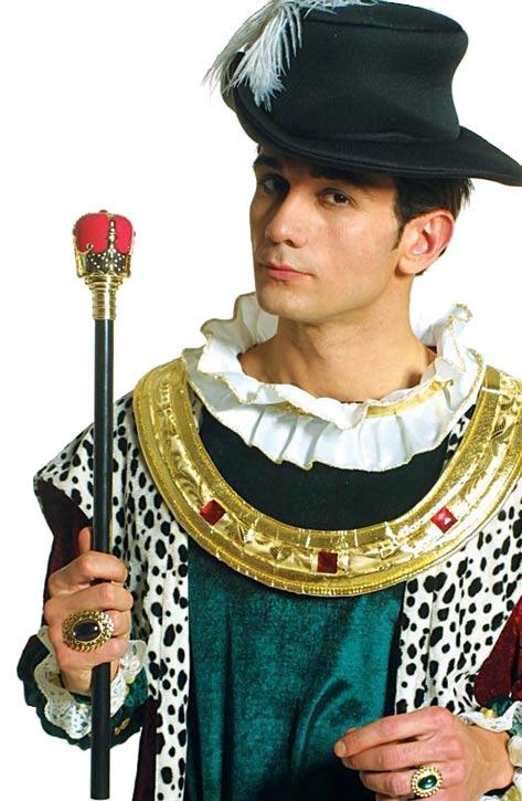 Decorated Royal Sceptre 1914K available here at Karnival Costumes online party shop, shown with black rod