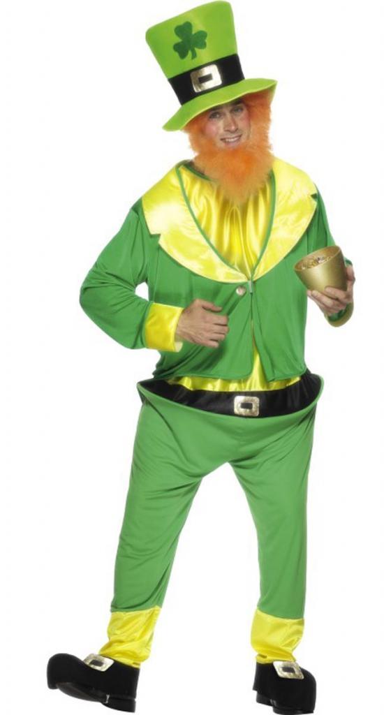 Adult Leprechaun Fancy Dress Costume in one-size by Smiffy 26148 and available from Karnival Costumes