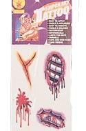Temporary Tattoo Blood and Scar Range Pk E by Rubies 1775E available here at Karnival Costumes online party shop