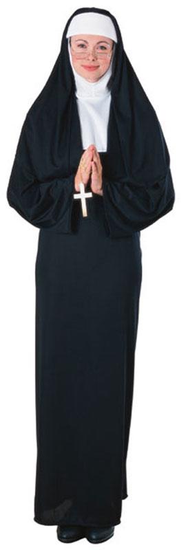 Novelty Nun Costume with 4-in-1 Message Headpiece by Rubies 15882 available in the UK here at Karnival Costumes online party shop