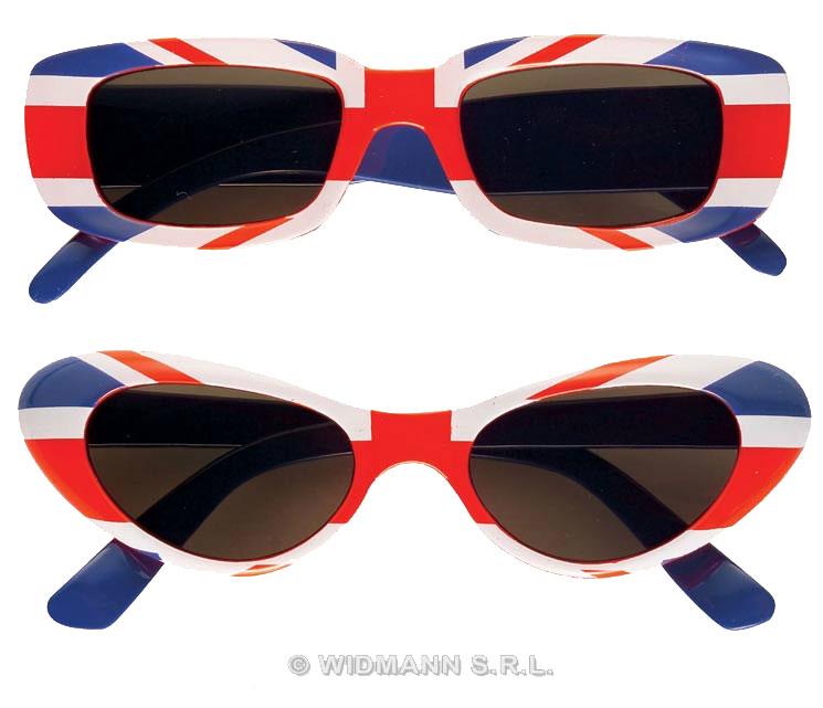 Great Britain Union Jack Glasses by Widmann 6647E available here at Karnival Costumes online party shop