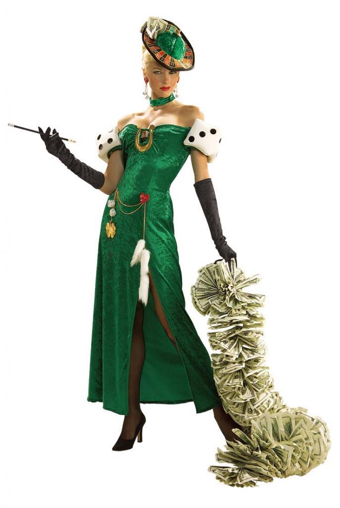 Casino Lady Luck Fancy Dress Costume