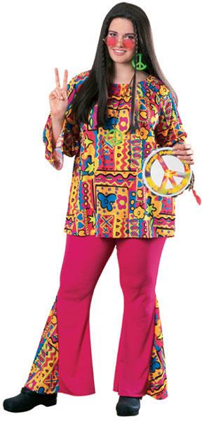 Big Mama Hippie Fancy Dress Costume