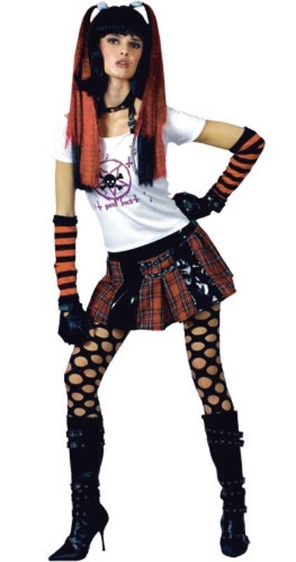 Punk Rocker Lady's Fancy Dress Costume
