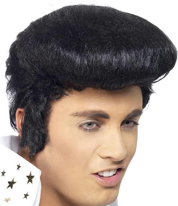 High Quiff Elvis Wig Deluxe Edition by Smiffys 42101 available here at Karnival Costumes online party shop