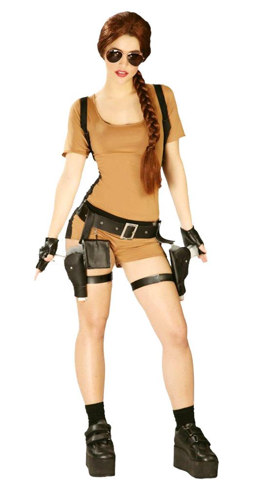 Adult Tomb Raider Fancy Dress Costume by Guirca 84852 available here at Karnival Costumes online party shop