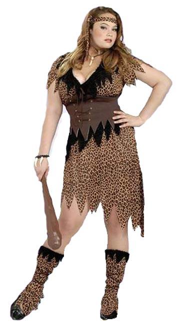 Cave Beauty Cavewoman Fancy Dress Costume - Full Cut