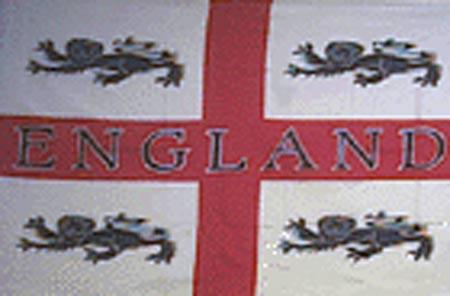 English Four Lions Supporters Flag - 5' x 3'