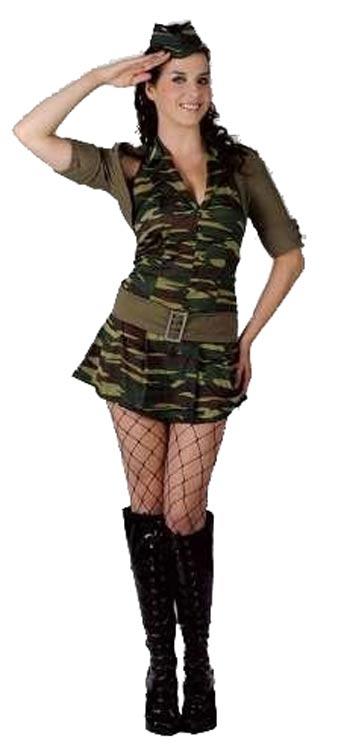 GI Army Girl Lady's Fancy Dress Costume