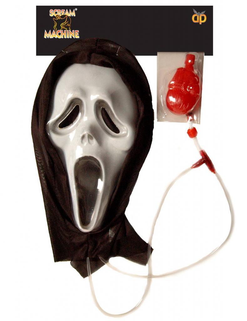 Bleeding Ghostface Scream Ghost Mask with Hood 10815 available here at Karnival Costumes online party shop