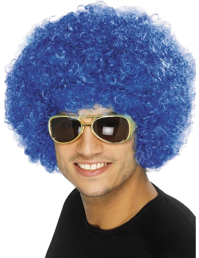 Clown Blue Afro Wig