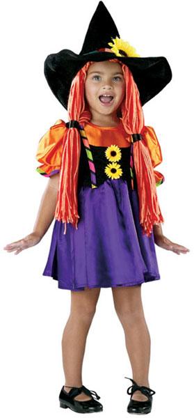Autumn Witch Girl's Fancy Dress Costume
