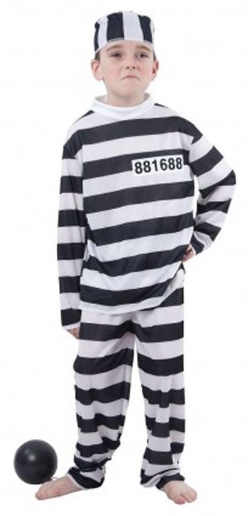Child's Prisoner/Convict Halloween Costume - Orange Jumpsuit - ILOVEFANCYDRESS