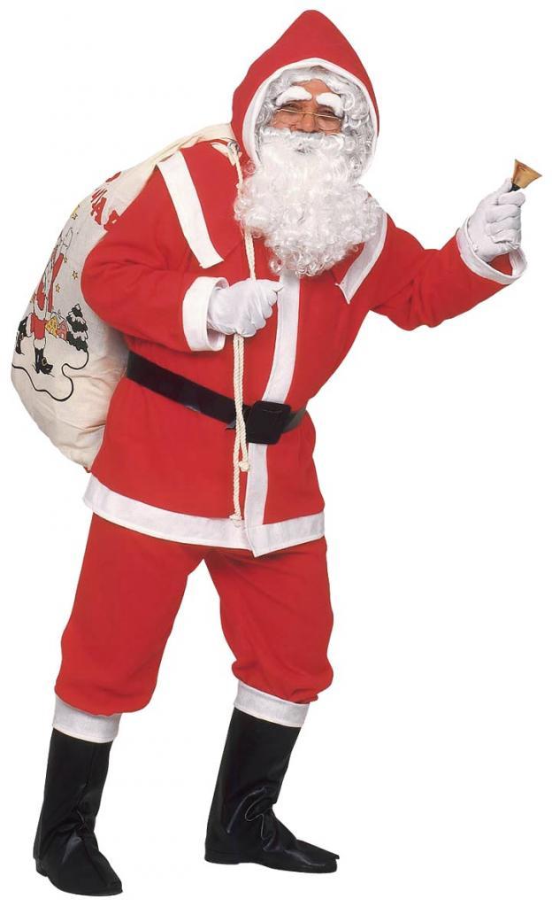 Complete Flannel Santa Claus Costume by Widmann 1535D available here at Karnival Costumes online Christmas party shop