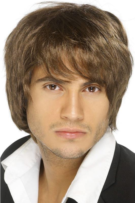 Boy Band Wig in Brown by Smiffy 42069 available here at Karnival Costumes online party shop