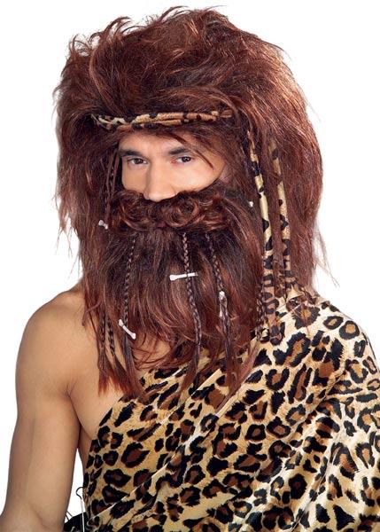 Caveman Bushy Wig & Beard set by Rubies 51188 available here at Karnival Costumes online party shop