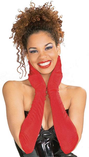 Ladies Gloves - Long Red Gloves - Best Quality
