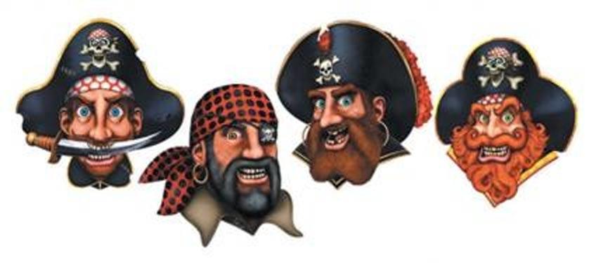 Pirate Crew Cutouts - 16" Pkt 4