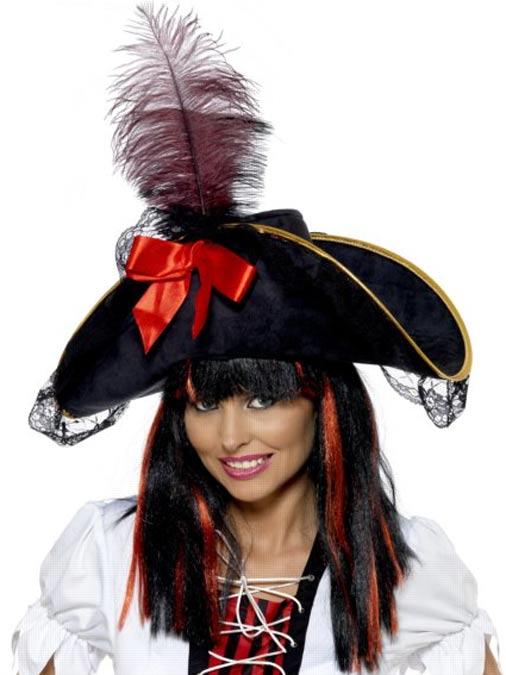 Deluxe Pirate Hat with Feather