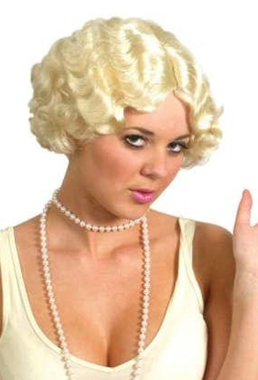 1920's Flapper Wig in Blonde from a collection of 20s styled Costume Wigs at Karnival Costumes