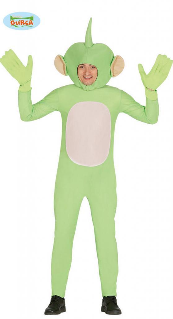 Green Alien Adult Fancy Dress Costume by Guirca 84392 and available in the UK from Karnival Costumes