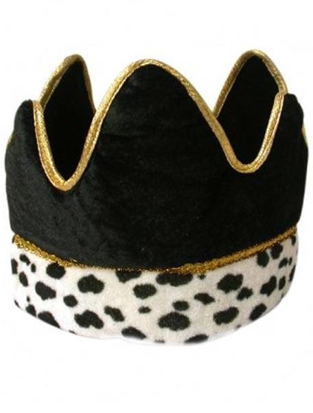 Black Crown with Ermin Hatband by Creative Collection H6664 BLK available here at Karnival Costumes online Christmas party shop