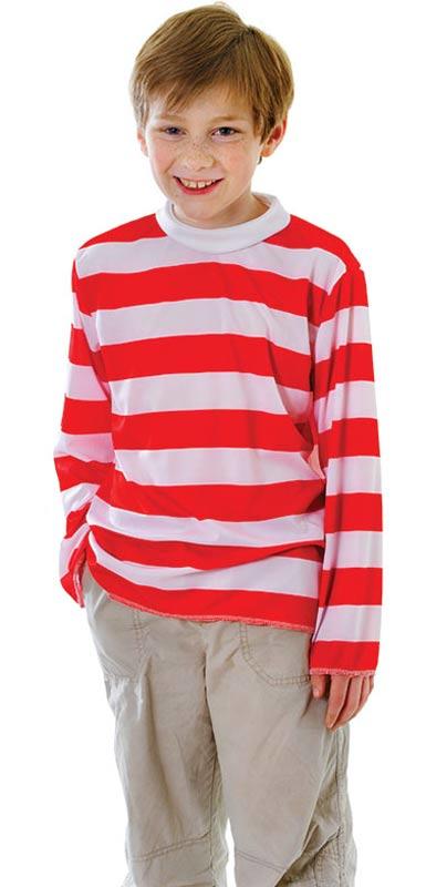 Red and White Striped Top - Childrens Costumes - Boy
